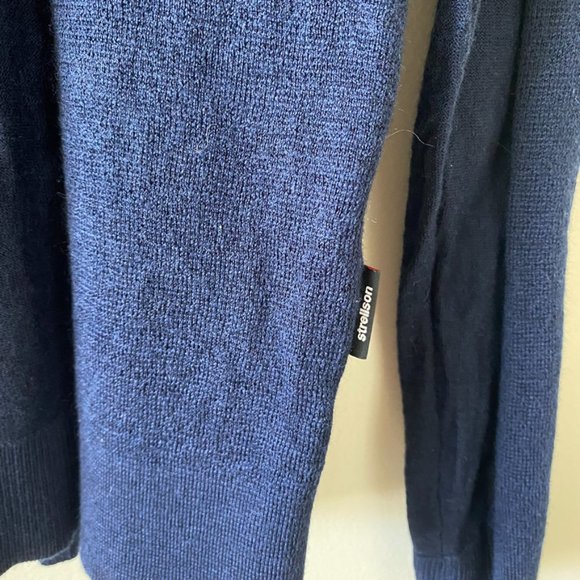 Strellson Navy "Extra Fine Merino" Wool Sweater - Picture 9 of 12